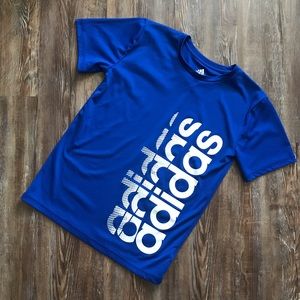Adidas Blue Athletic Graphic Tee